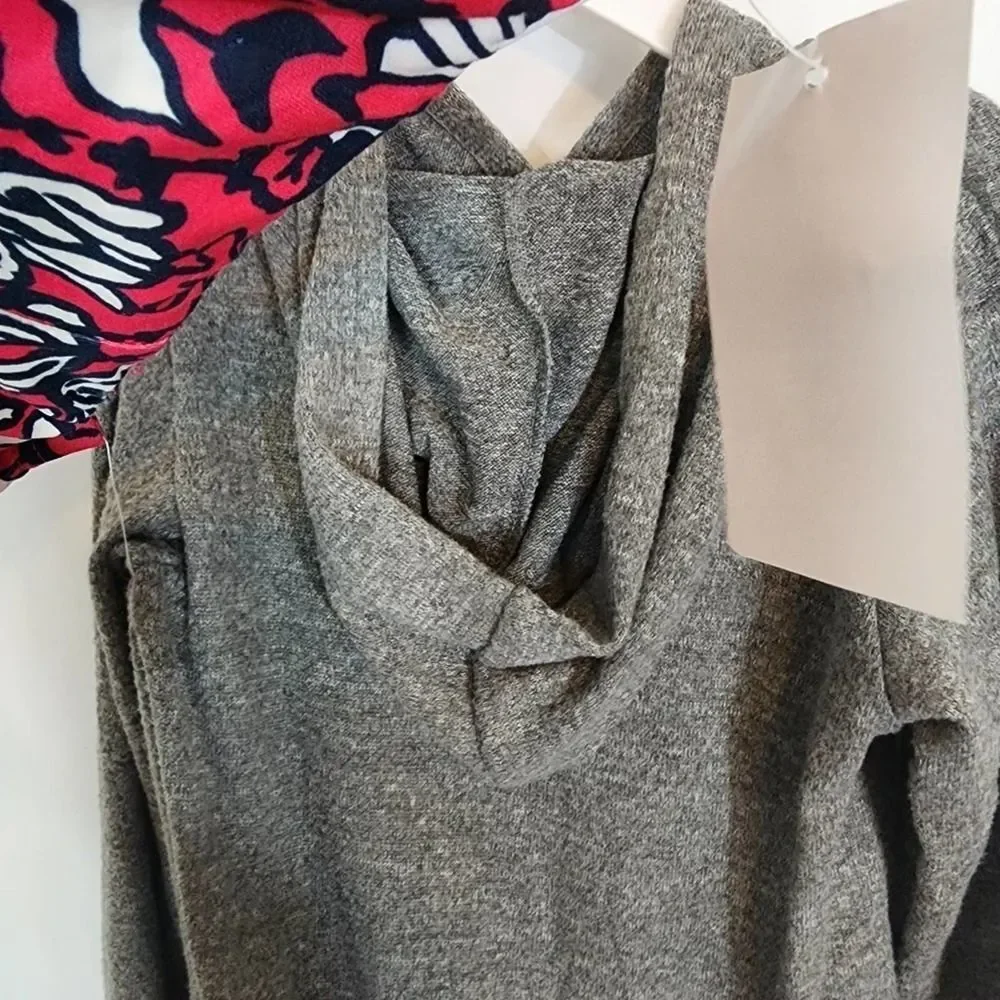 NWT French Connection Tres Cool Hoodie & Leggings Set Girls Pink Grey size 5 - Picture 7 of 7